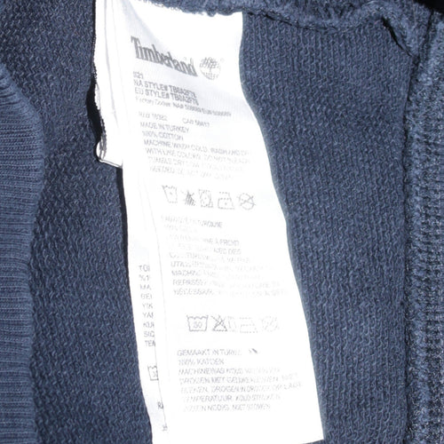 Timberland Men's Blue Crew Neck Regular Fit Cotton Sweatshirt S