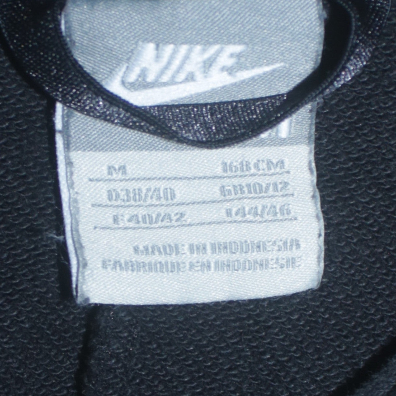 Nike Women Black Full Zip Hoodie Sweatshirt Size 12 M Logo Zip Pockets
