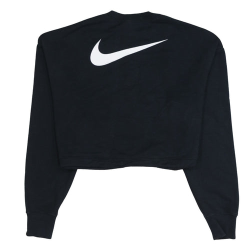 Nike Women's Black Small Cropped Pullover Sweatshirt