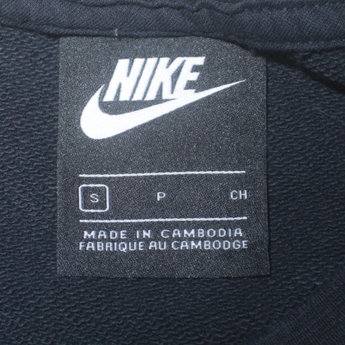 Nike Women's Black Small Cropped Pullover Sweatshirt