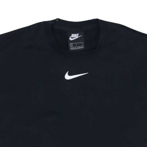 Nike Women's Black Small Cropped Pullover Sweatshirt