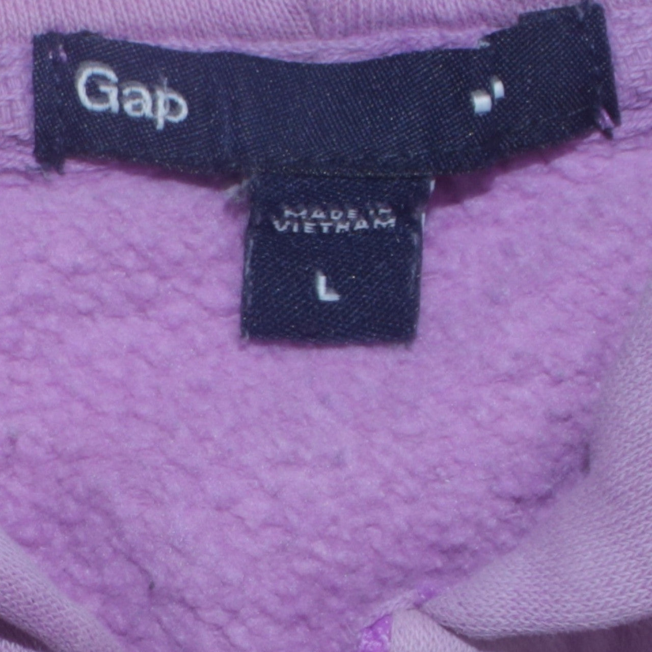 GAP Womens Purple Full Zip Hoodie Size L - Logo Casual Sweatshirt