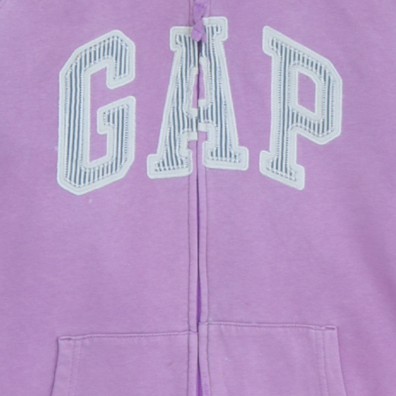 GAP Womens Purple Full Zip Hoodie Size L - Logo Casual Sweatshirt
