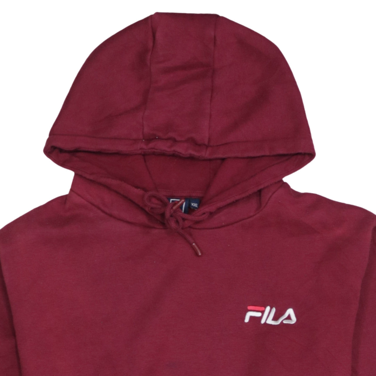 Fila Men’s Red 2XL Pullover Hoodie Embroidered Logo Sweatshirt