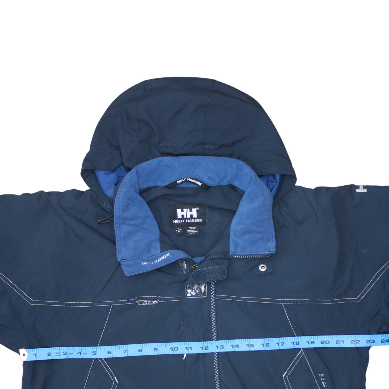 Helly Hansen Men's Blue Waterproof Hooded Parka Jacket Size L