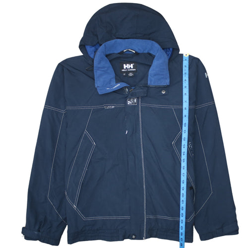 Helly Hansen Men's Blue Waterproof Hooded Parka Jacket Size L