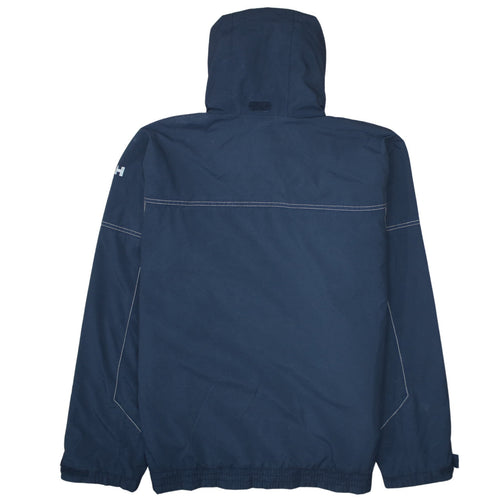 Helly Hansen Men's Blue Waterproof Hooded Parka Jacket Size L