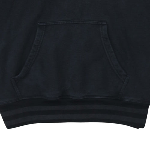 Champion Men's Black Small Pullover Hoodie Logo Tape Sleeve