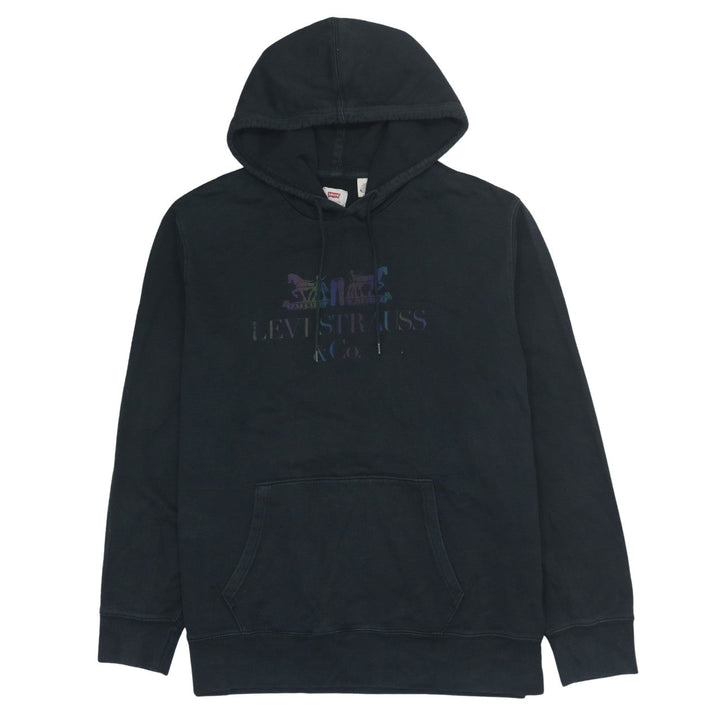 Levi's Men's Black Pullover Hoodie XL Graphic Logo Cotton Sweatshirt