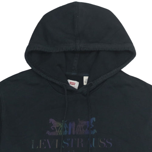 Levi's Men's Black Pullover Hoodie XL Graphic Logo Cotton Sweatshirt