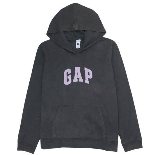 GAP Mens Black 2XL Pullover Hoodie Embroidered Logo Fleece
