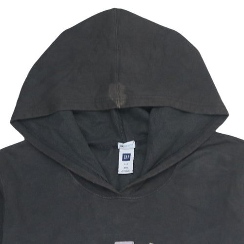 GAP Mens Black 2XL Pullover Hoodie Embroidered Logo Fleece