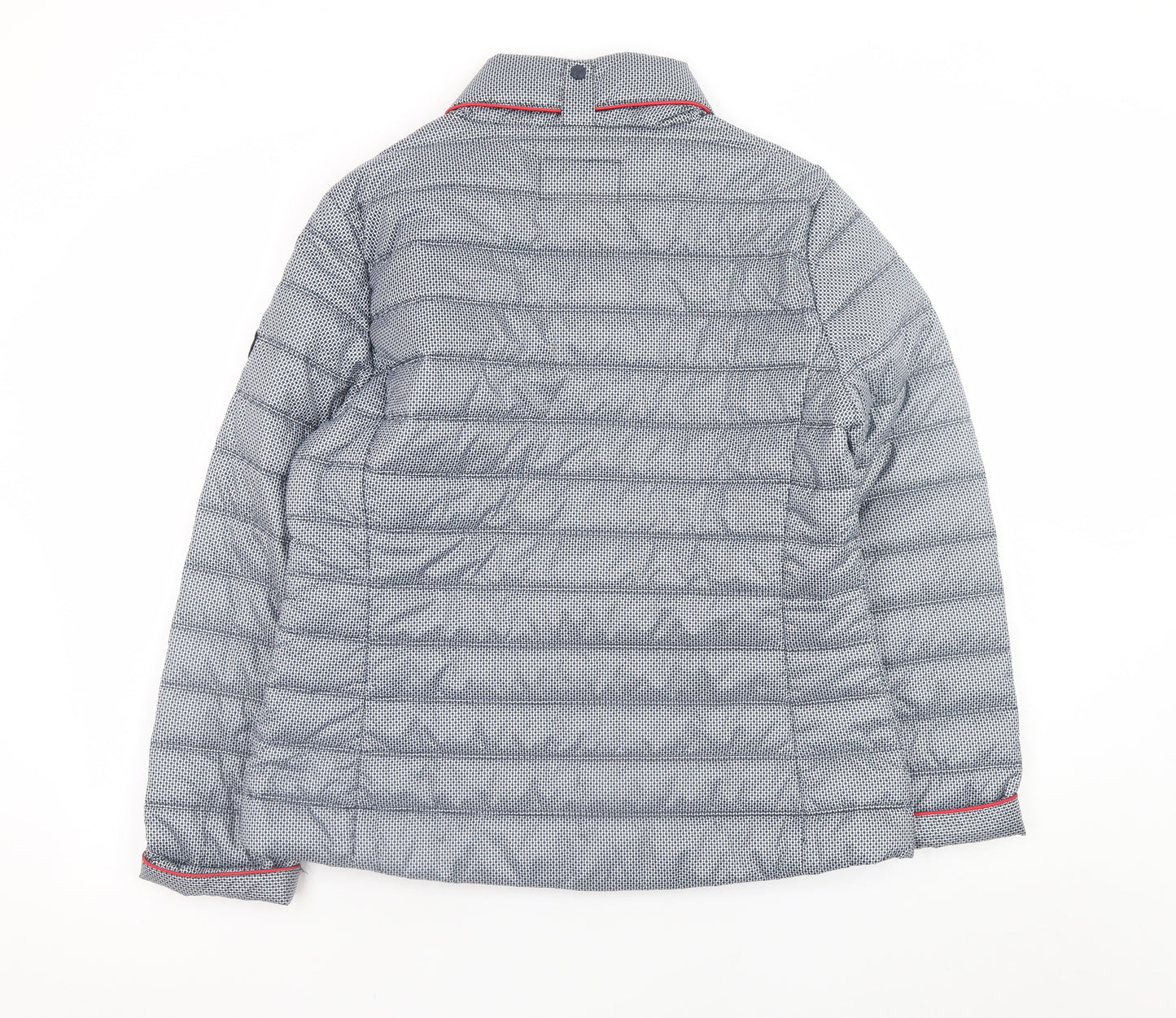 Junge Women’s Grey Puffer Jacket Size 12 Lightweight Quilted Coat
