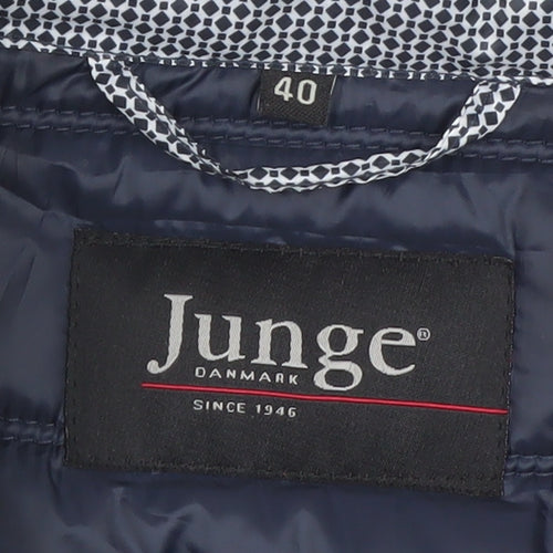 Junge Women’s Grey Puffer Jacket Size 12 Lightweight Quilted Coat
