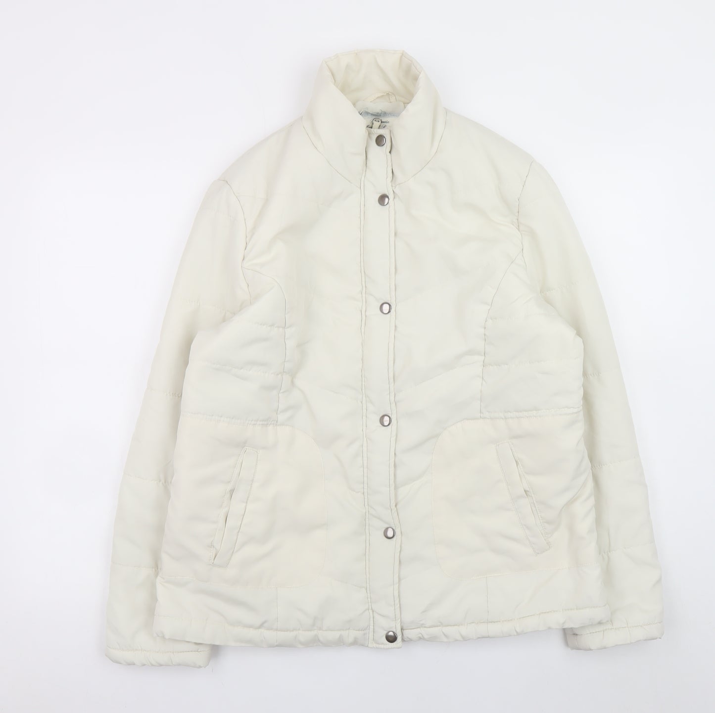 Store Twenty One Women Ivory Size 16 Puffer Jacket Full Zip