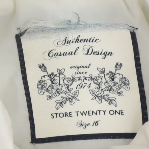 Store Twenty One Women Ivory Size 16 Puffer Jacket Full Zip