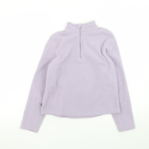 Decathlon Girls Purple Fleece Pullover Sweatshirt 10-11 Years