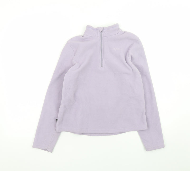 Decathlon Girls Purple Fleece Pullover Sweatshirt 10-11 Years