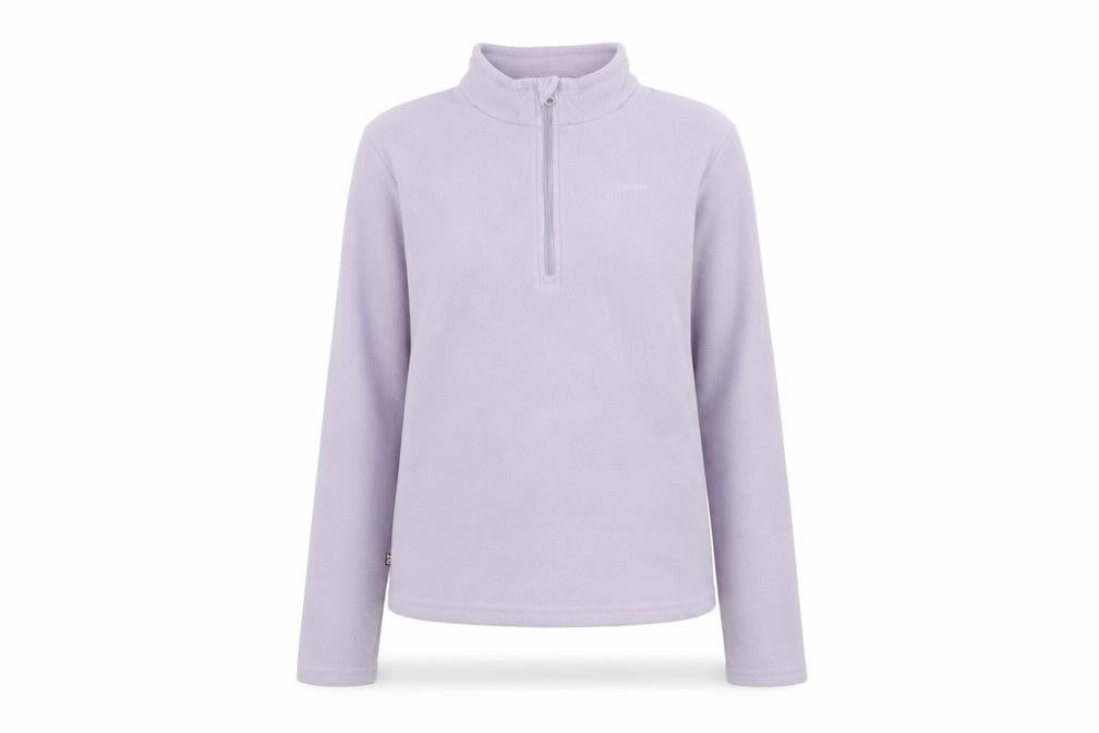 Front view of Decathlon girls’ purple fleece pullover sweatshirt 10-11 years