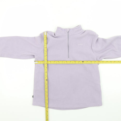 Decathlon Girls Purple Fleece Pullover Sweatshirt 10-11 Years