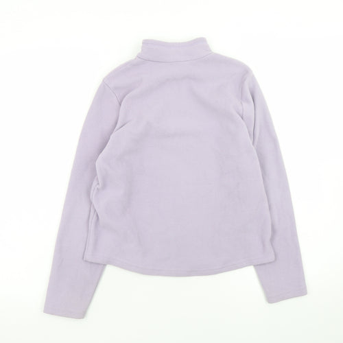 Decathlon Girls Purple Fleece Pullover Sweatshirt 10-11 Years