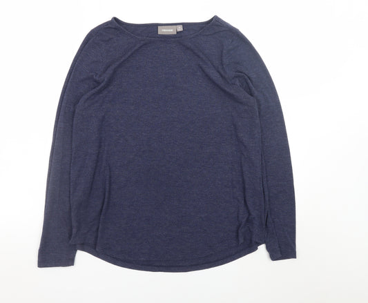 Sussan Women's Blue Long Sleeve Basic Jersey Top Size M