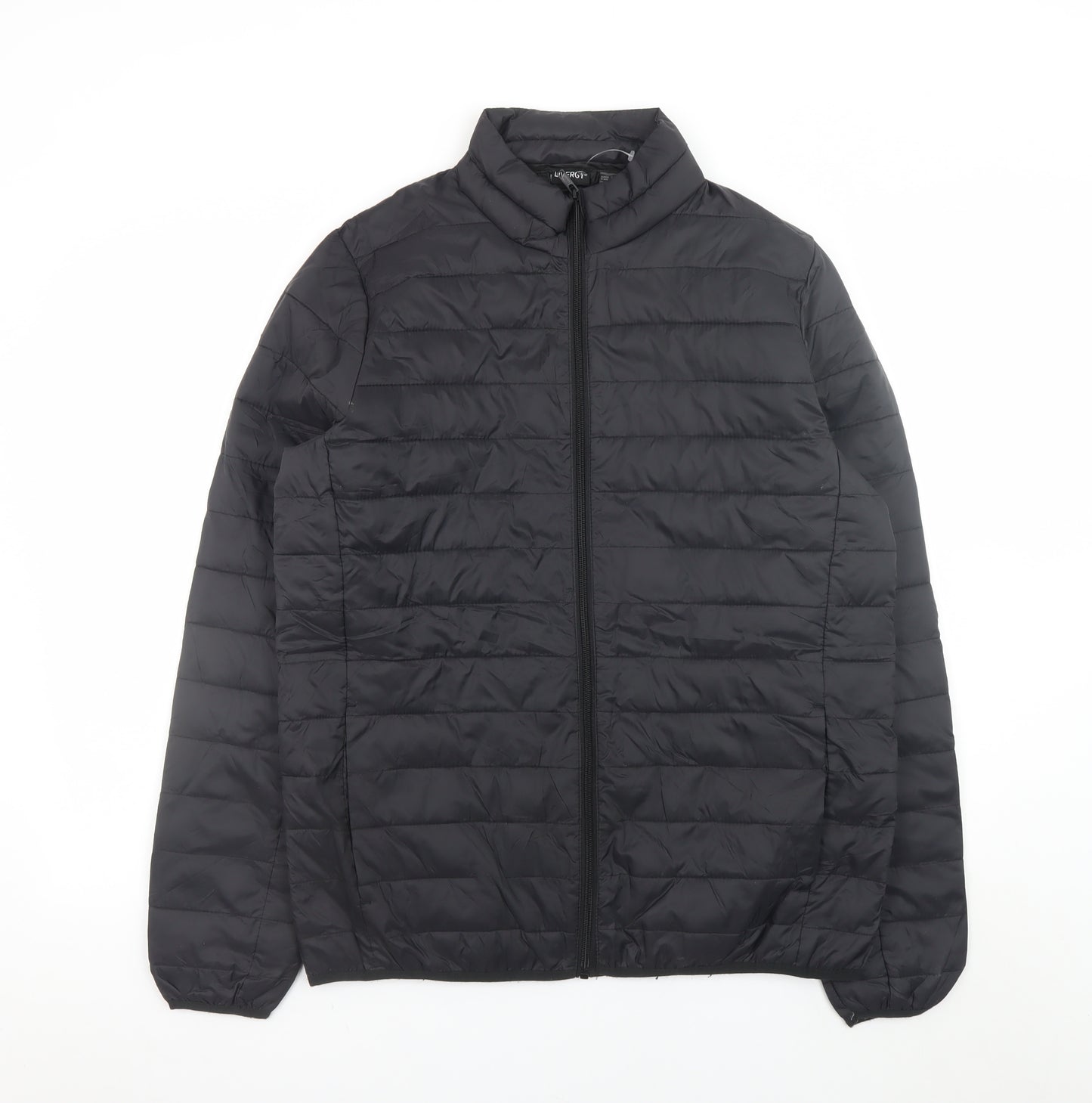 Livergy Unisex Black Puffer Jacket M Water Resistant Lightweight