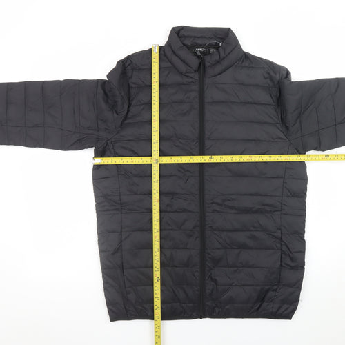 Livergy Unisex Black Puffer Jacket M Water Resistant Lightweight