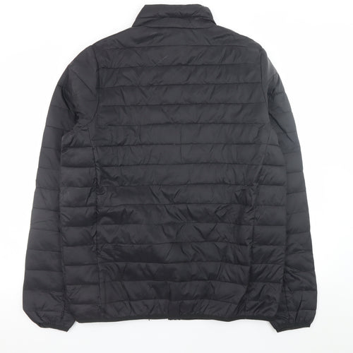 Livergy Unisex Black Puffer Jacket M Water Resistant Lightweight