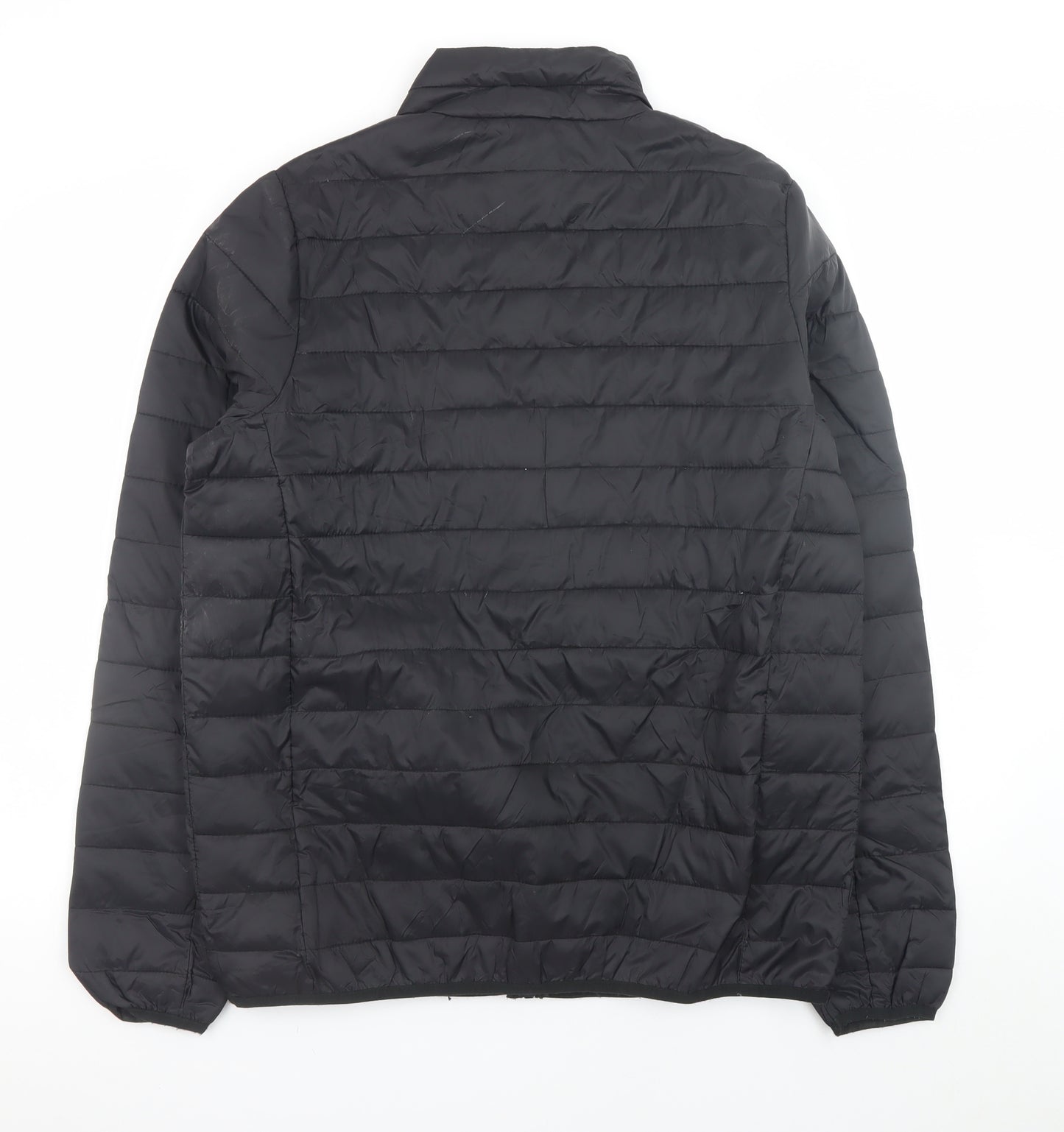 Livergy Unisex Black Puffer Jacket M Water Resistant Lightweight
