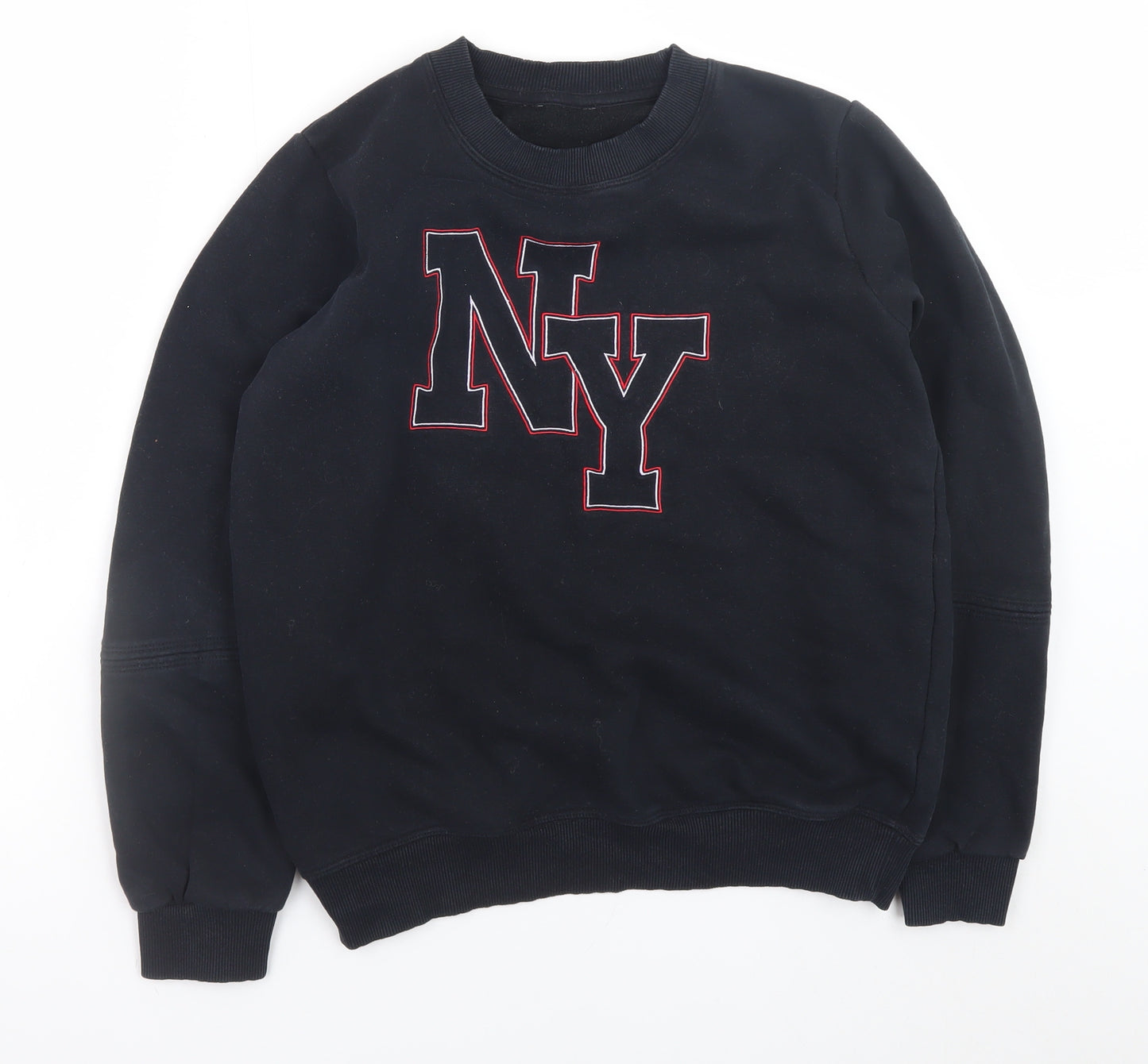 Marks and Spencer Womens Black NY Sweatshirt Size 8 Cotton Blend