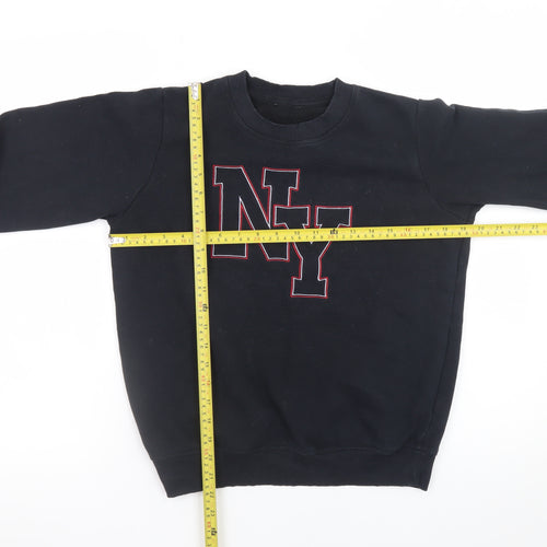 Marks and Spencer Womens Black NY Sweatshirt Size 8 Cotton Blend