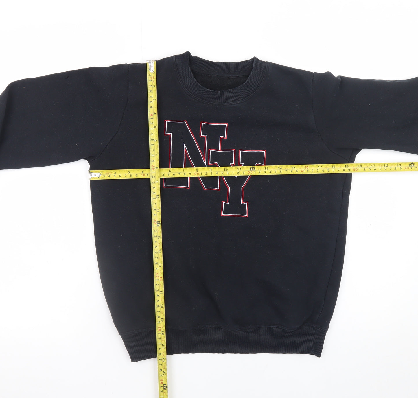 Marks and Spencer Womens Black NY Sweatshirt Size 8 Cotton Blend