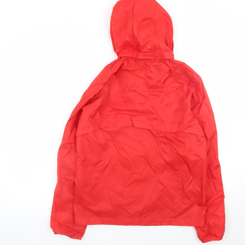 Puma Boys Red Hooded Windbreaker Jacket 14 Years Lightweight Zip Up