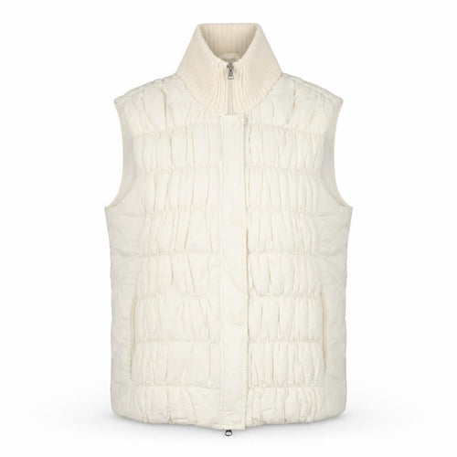 Marks and Spencer Per Una Women's Ivory Quilted Puffer Waistcoat L