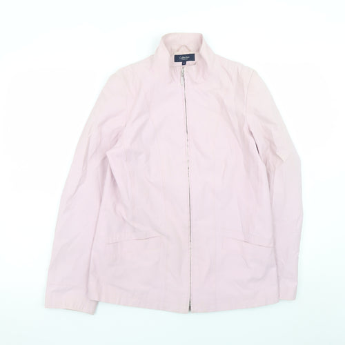 Debenhams Women Pink Size 12 Cotton Blend Zip Jacket