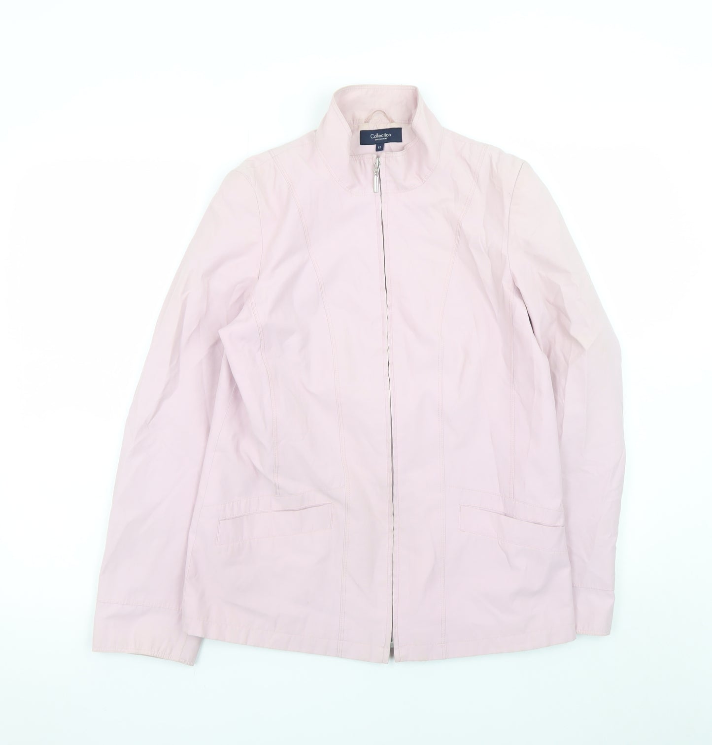 Debenhams Women Pink Size 12 Cotton Blend Zip Jacket