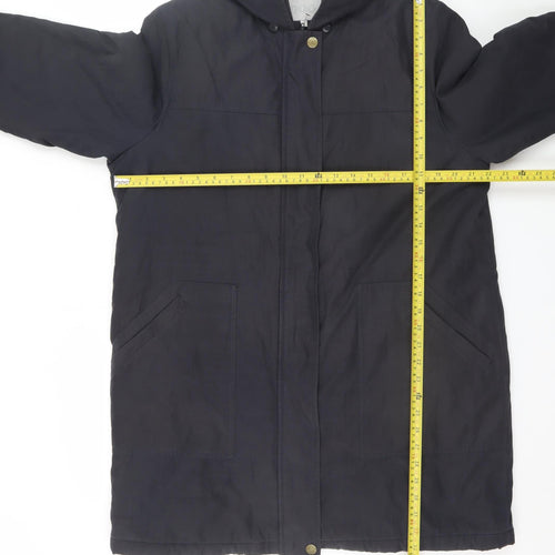 JFW Womens Black Size 16 Long Overcoat Lined Casual Coat