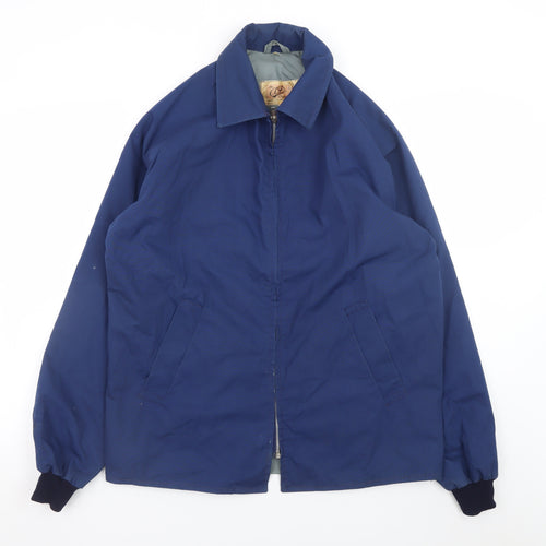 A.D. Mens Blue Polyester Cotton Golf Jacket L Regular Fit