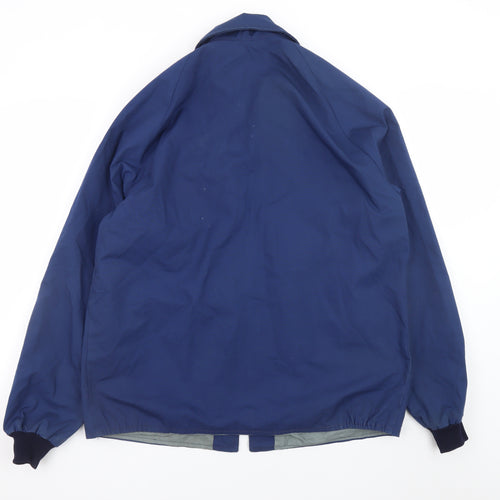 A.D. Mens Blue Polyester Cotton Golf Jacket L Regular Fit
