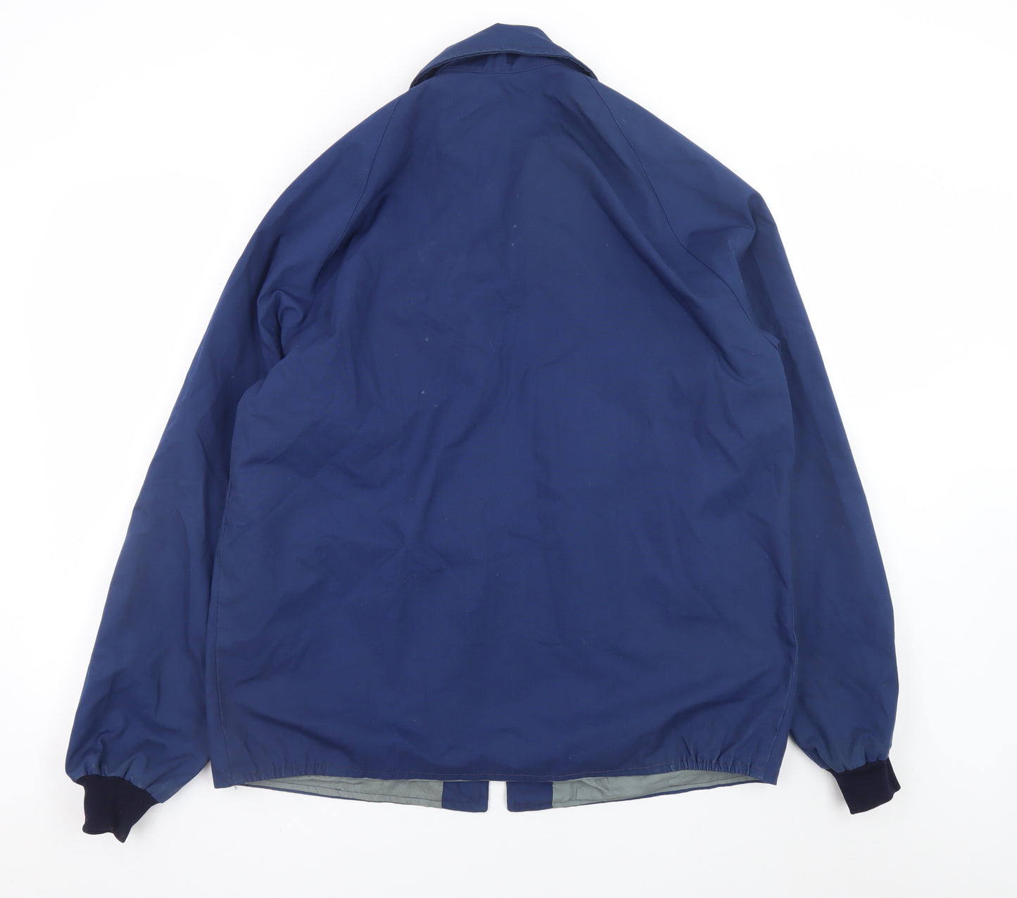 A.D. Mens Blue Polyester Cotton Golf Jacket L Regular Fit