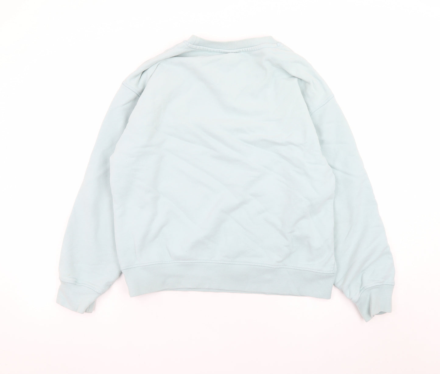 Levi's Women Blue Floral Logo Crew Neck Sweatshirt Size M