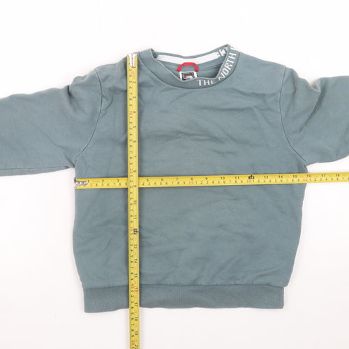 The North Face Womens Blue XS Pullover Sweatshirt Cotton Crew Neck
