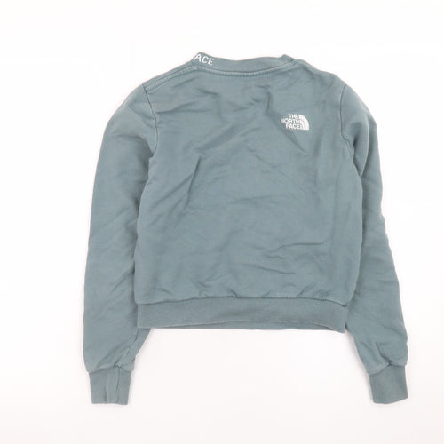 The North Face Womens Blue XS Pullover Sweatshirt Cotton Crew Neck