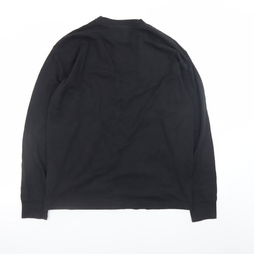 Levi's Men's Black Long Sleeve Crew Neck Logo T-Shirt Size M