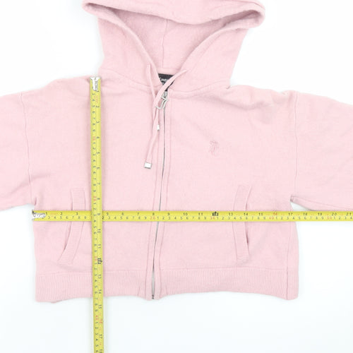 Juicy Couture Womens Pink Wool Blend Full Zip Hoodie XS