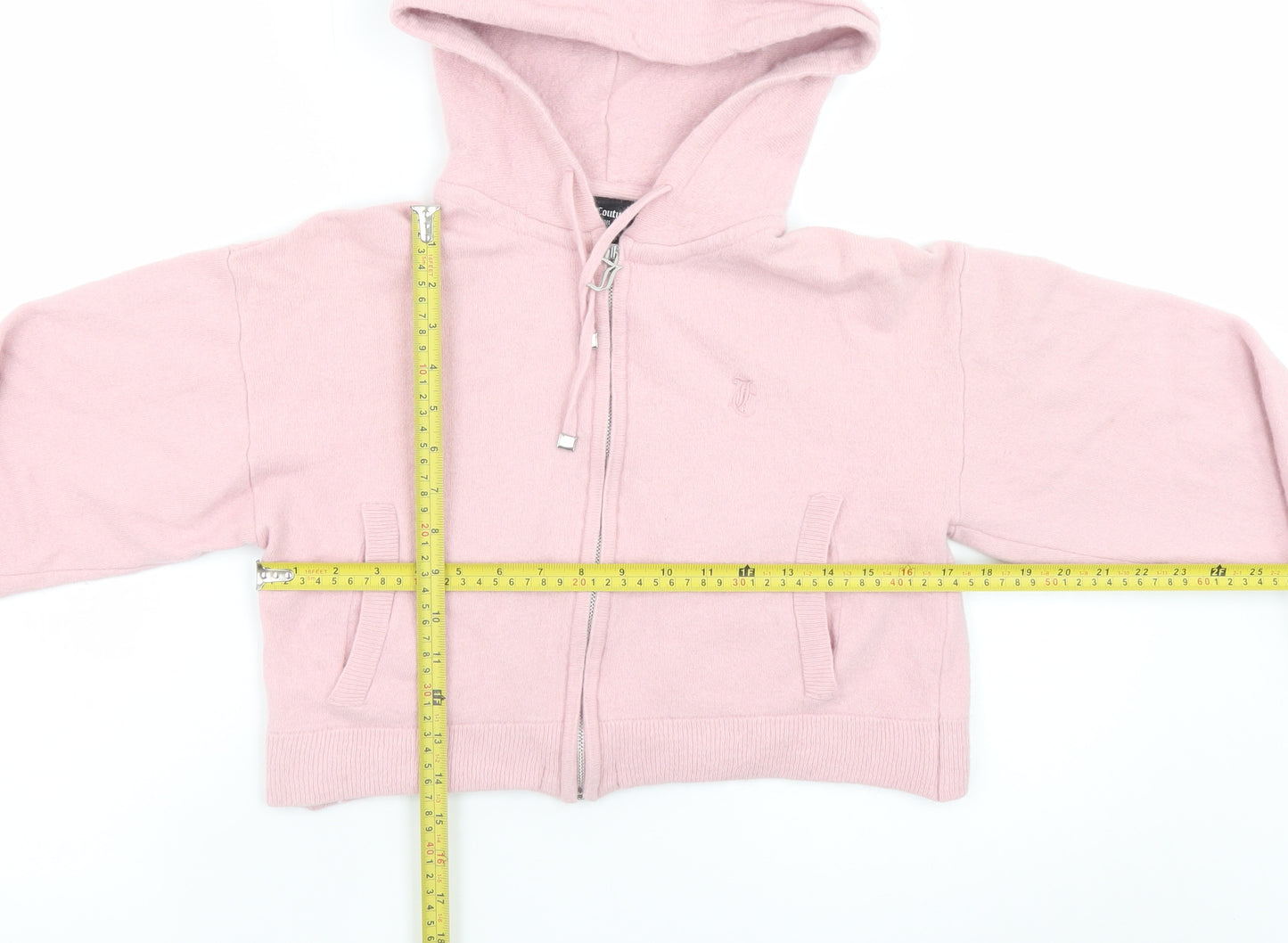 Juicy Couture Womens Pink Wool Blend Full Zip Hoodie XS