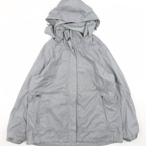 Peter Storm Men's Grey Waterproof Hooded Rain Jacket Size L