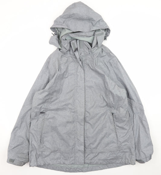 Peter Storm Men's Grey Waterproof Hooded Rain Jacket Size L