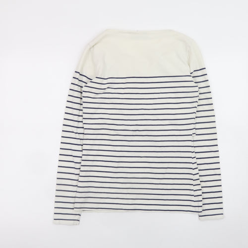 JoJo Maman Bébé Women’s White Striped Maternity Nursing T-Shirt Size S